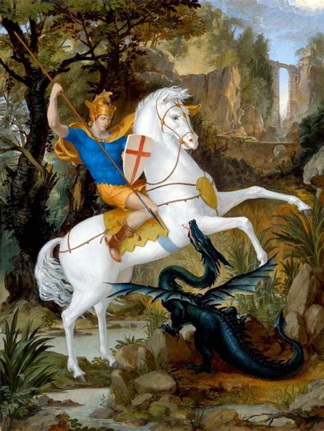 St George And The Dragon Painting Raphael at PaintingValley.com | Explore collection of St ...