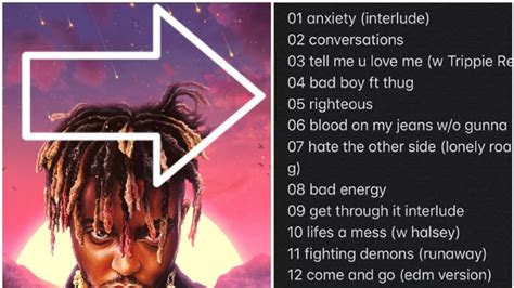 JUICEWRLD LEGENDS NEVER DIE ALBUM TRACK LIST - YouTube