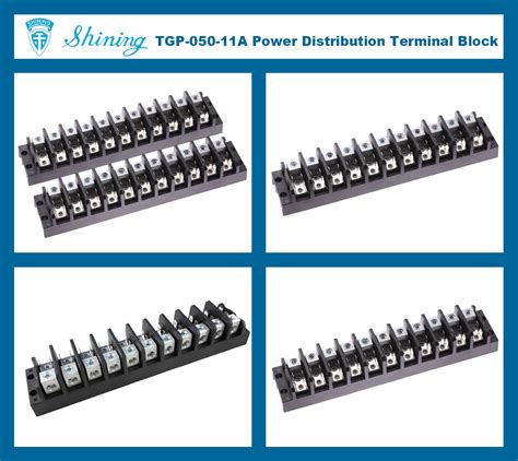 TGP-050-11A 600V 50A 11 Pole Power Distribution Terminal Block ...