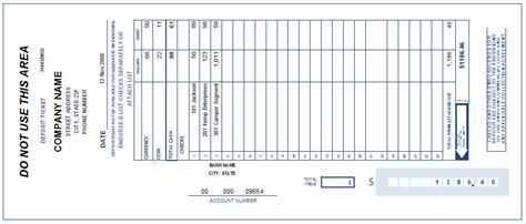 Deposit Slip Template Excel