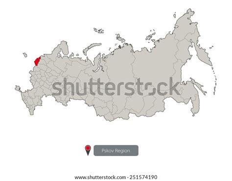 Map Russia Pskov Region Stock Vector (Royalty Free) 251574190