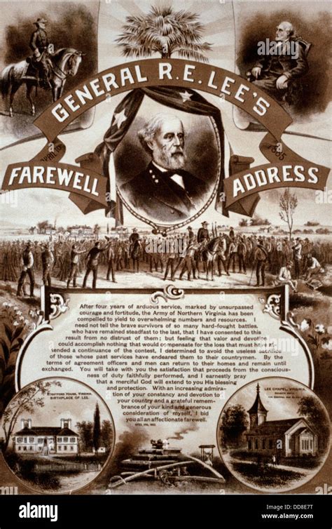 General Robert E. Lee's farewell address to the Army of Northern Virginia, April 1865 Stock ...