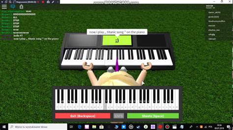 Roblox Titanic Song Piano Sheet