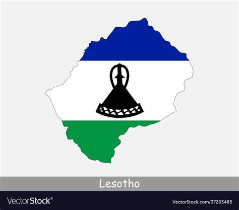 Lesotho map flag Royalty Free Vector Image - VectorStock