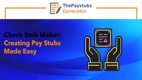 Check Stub Maker: Creating Pay Stubs Made Easy - The Paystubs Generator