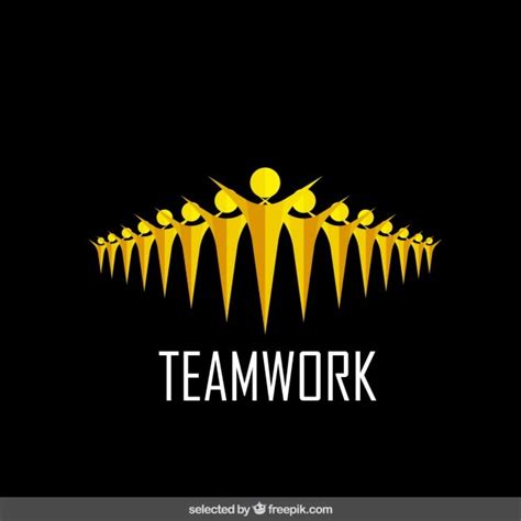 Free Vector | Yellow teamwork logo