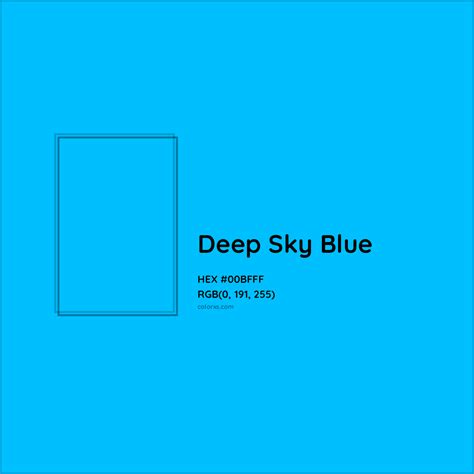 About Deep Sky Blue - Color codes, similar colors and paints - colorxs.com