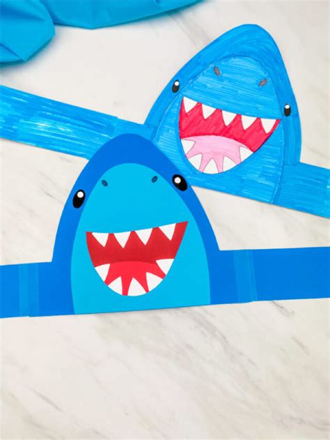 Shark Headband Craft For Kids [Free Template] Story - Simple Everyday Mom