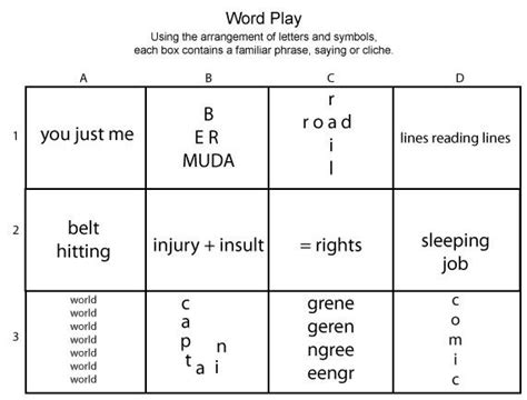 Word Play | Word play, Educational worksheets, Words