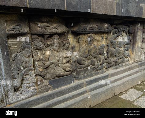 Bas relief, Borobudur Temple, Location in Central Java Stock Photo - Alamy