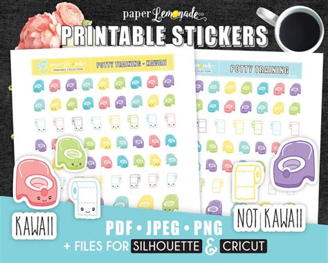 Printable Stickers Potty Training Stickers Potty Printable Stickers ...