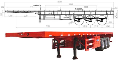 semi trailer dimensions 丨 semi trailer length width 丨flatbed semi ...