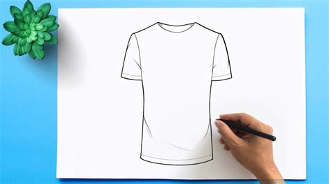 How to Draw: Tshirt Drawing tutorial (step by step easy) - YouTube