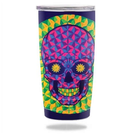 MightySkins YERAM20-Happy Skull Skin for Yeti 20 oz Tumbler - Happy ...