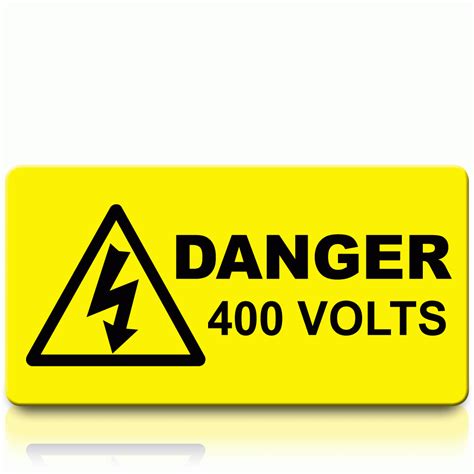 Danger 400 Volts Between Voltage Labels | Label Bar