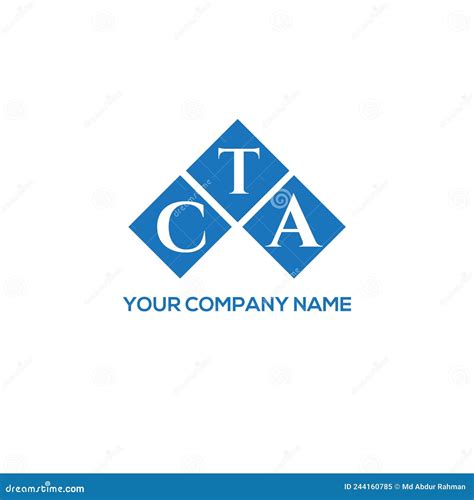 CTA Letter Logo Design on White Background. CTA Creative Initials ...