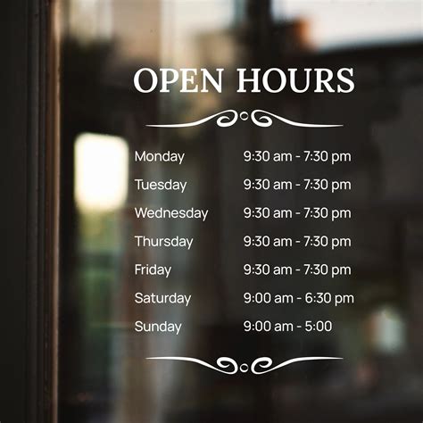 Buy Anewdecals Custom Business Sign - Window Store Logo -Operation Hours Indoor Outdoor ...