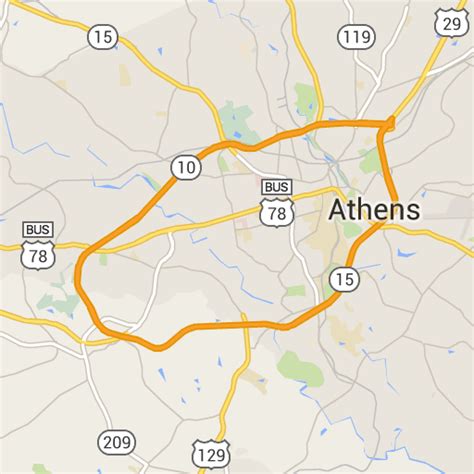 Athens GA Street Map