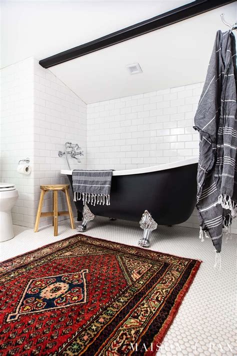 How to Paint a Clawfoot Tub - Maison de Pax | Black clawfoot tub, White bathroom, Clawfoot tub