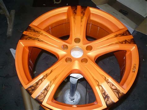 airbrush design and art: Custom Racing Wheel Car Airbrush Paint