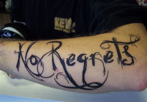 No Regrets Tattoos Designs, Ideas and Meaning - Tattoos For You