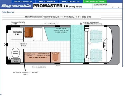 2500 promaster campervan floor plans | Floor plans, Van conversion interior, Van conversion