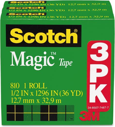 Amazon.com : MMM810H3 - Scotch Magic Tape Refill : Clear Tapes : Office ...