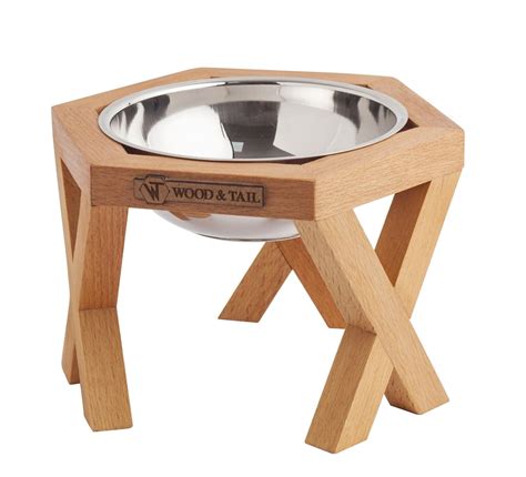 Single Elevated and Raised Wooden Dog Bowl Stand – The Sweet Home Make