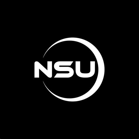 NSU letter logo design in illustration. Vector logo, calligraphy designs for logo, Poster ...