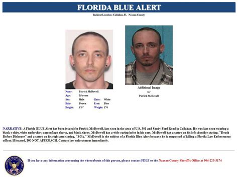 Florida blue alert issued after officer killed : r/bluelivesmatters