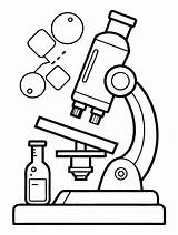 Microscope Colouring Book Pages For Children And Adults With Vector  sketch template
