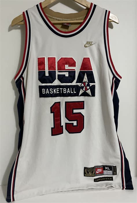 USA Olympics Dream Team Magic Johnson Jersey Men’s 1992 VTG Nike XL ...