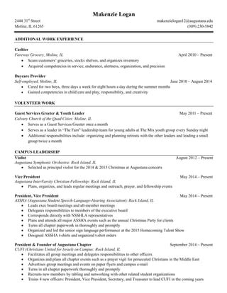 Makenzie Logan Resume | PDF