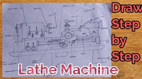 Lathe Machine Drawing Top View