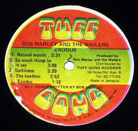 BOB MARLEY & THE WAILERS Exodus Tuff Gong Jamaica Album Cover Gallery ...