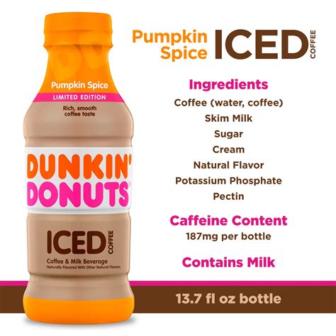 Dunkin' Pumpkin Spice Iced Coffee - 13.7 oz 13.7 oz | Shipt