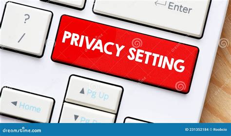 PRIVACY SETTING Red Keyboard Key Concept for Business Stock Photo ...