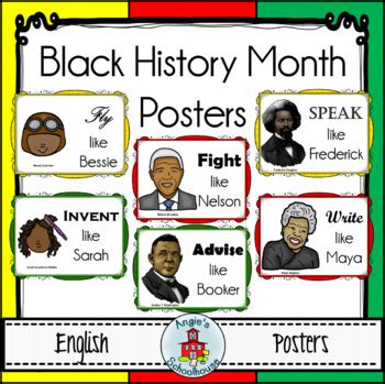 Black History Month Posters by Angie's Schoolhouse | TpT