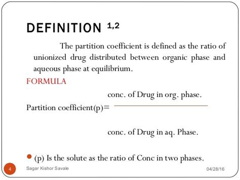 Partition coefficient