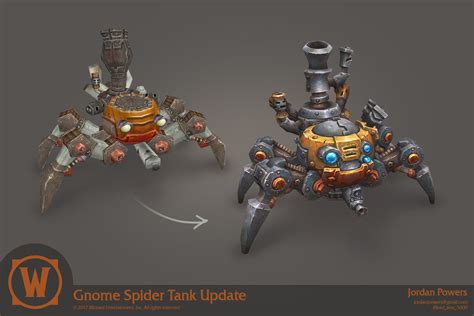 Gnome Spider Tank Update, Jordan Powers | Robot concept art, Warcraft art, Robots concept