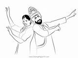 Panjabi Dancer Coloring Page For Kids  Free Dancers Printable sketch template