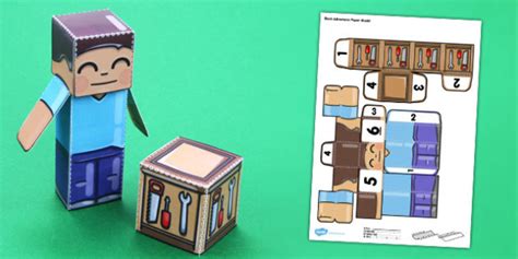 Block Adventurer Paper Model (teacher made)