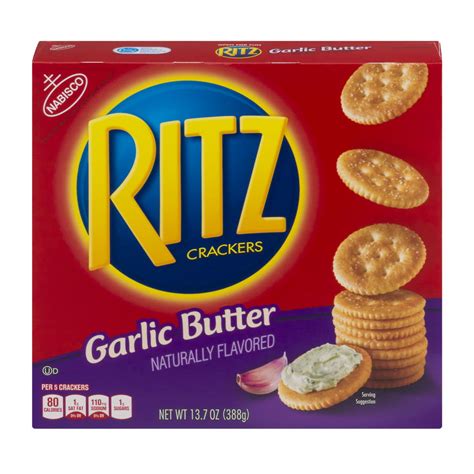 Nabisco Ritz Garlic Butter Crackers, 13.7 Oz. - Walmart.com