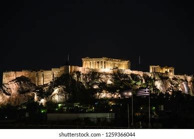 Acropolis Night View Stock Photo 1259366044 | Shutterstock