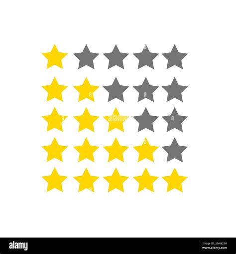 five star rating icon vector illustration eps 9. 1 to 5 star ranking ...