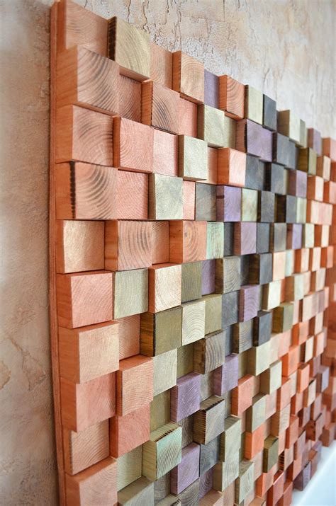 Wood wall art - The noble rust, Wood artwork, Reclaimed Wood Art, 3 d ...