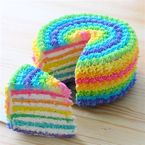 Rainbow Cake | Recipe | Rainbow birthday cake, Rainbow cake, Rainbow cake recipe