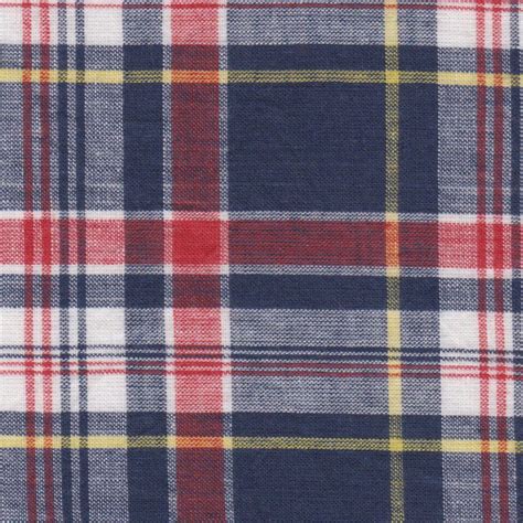 Madras Plaid Fabric | Madras Fabric: 100% Cotton