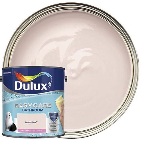 Dulux Easycare Bathroom Soft Sheen Emulsion Paint - Blush Pink - 2.5L | Dulux, Painting bathroom ...