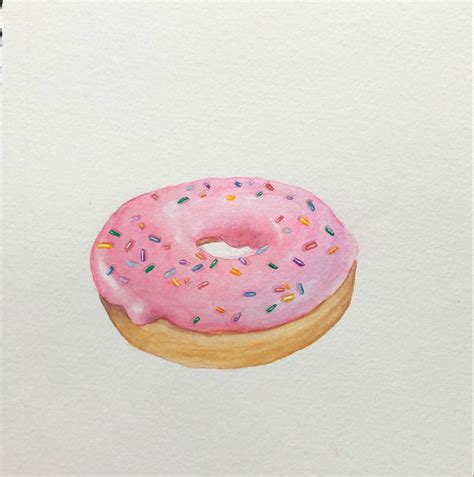 Doughnut anyone? in 2024 | Watercolor painting techniques, Watercolor art, Art painting